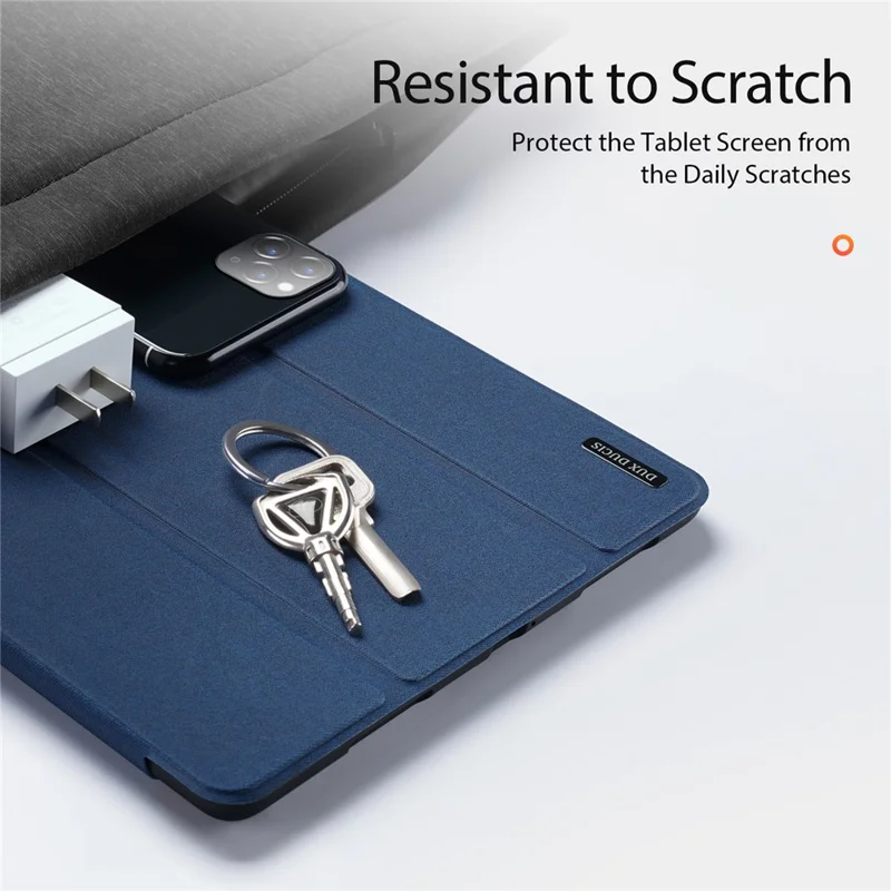 DUX DUCIS Domo Series per Xiaomi Pad 6 / Pad 6 Pro Custodia per Tablet in Pelle PU con Supporto Triplo Pieghevole e Copertura Intelligente - Blu