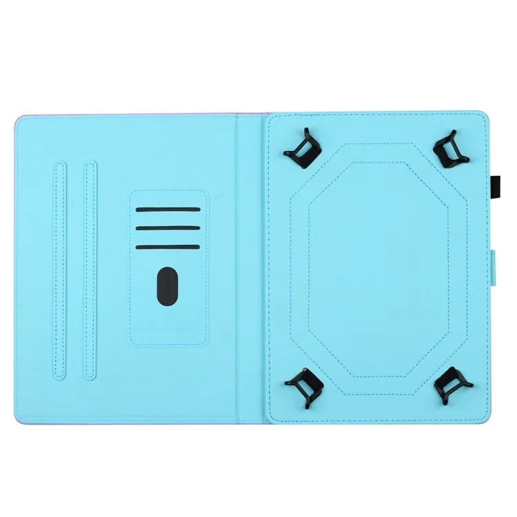 7-inch Universal Tablet Case PU Leather Pattern Stand Card Holder Protective Cover - Dog