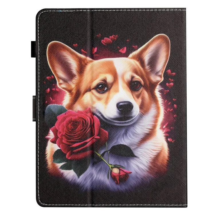 7-inch Universal Tablet Case PU Leather Pattern Stand Card Holder Protective Cover - Dog