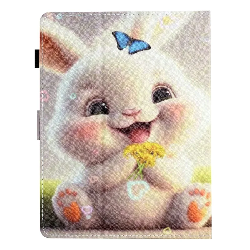 7-inch Universal Tablet Case PU Leather Pattern Stand Card Holder Protective Cover - Rabbit