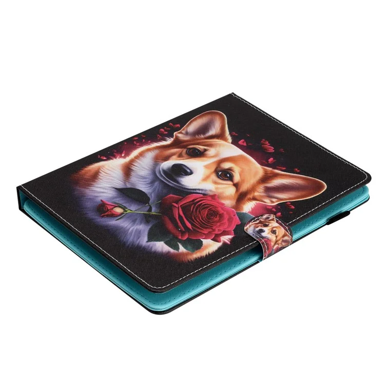 Universal Case for 10-inch Tablet, PU Leather Stand Card Holder Pattern Tablet Cover - Dog