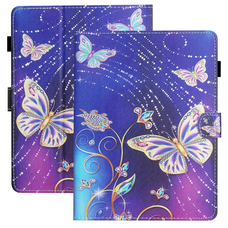 Universal Case for 10-inch Tablet, PU Leather Stand Card Holder Pattern Tablet Cover - Butterfly
