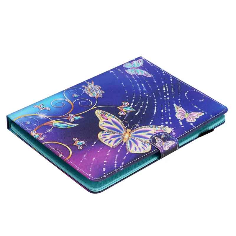 Universal Case for 10-inch Tablet, PU Leather Stand Card Holder Pattern Tablet Cover - Butterfly