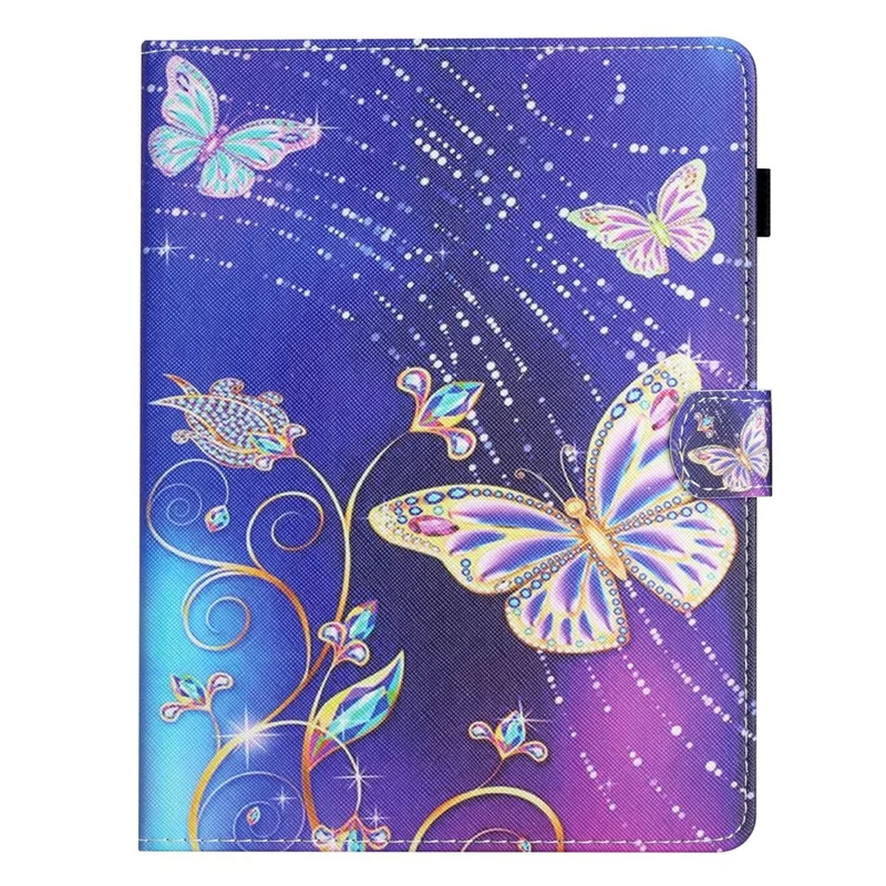 Universal Case for 10-inch Tablet, PU Leather Stand Card Holder Pattern Tablet Cover - Butterfly