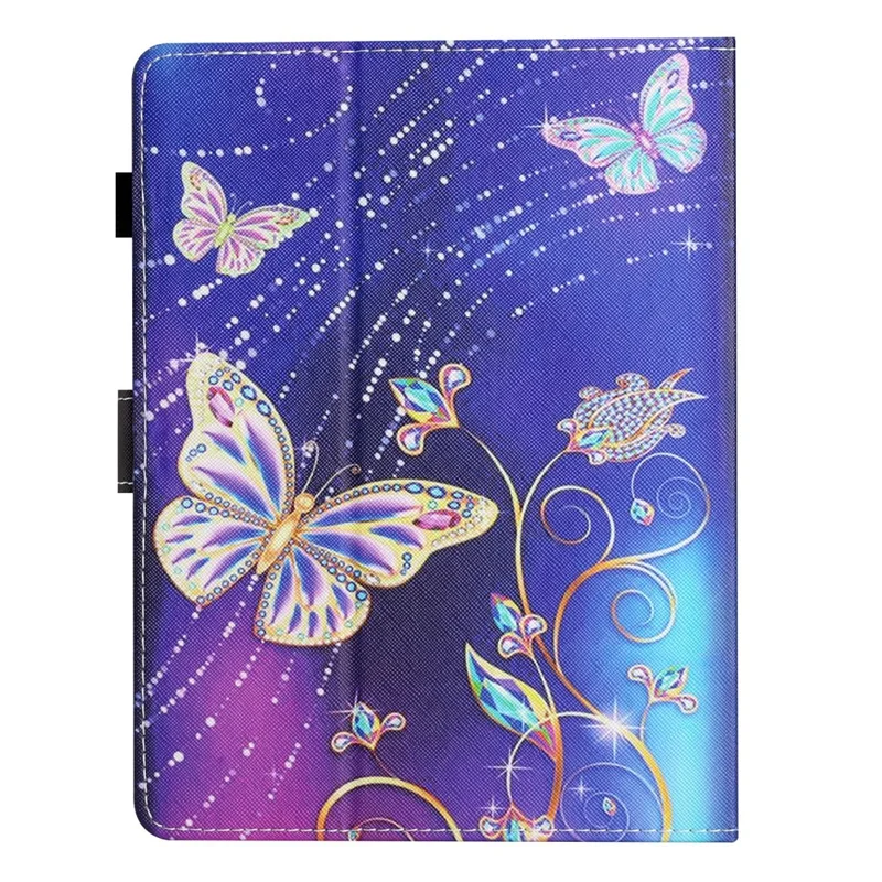 Universal Case for 10-inch Tablet, PU Leather Stand Card Holder Pattern Tablet Cover - Butterfly