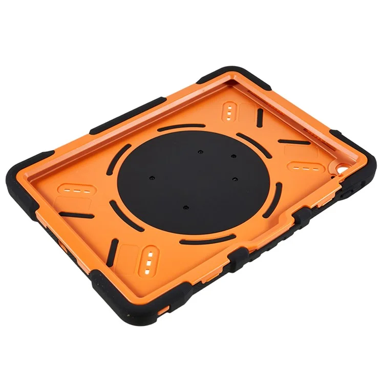 PEPKOO для iPad (2025) / 10.9 (2022) Чехол для планшета с поворотной подставкой на 360 градусов, силиконовый+ПК+АБС - Оранжевый