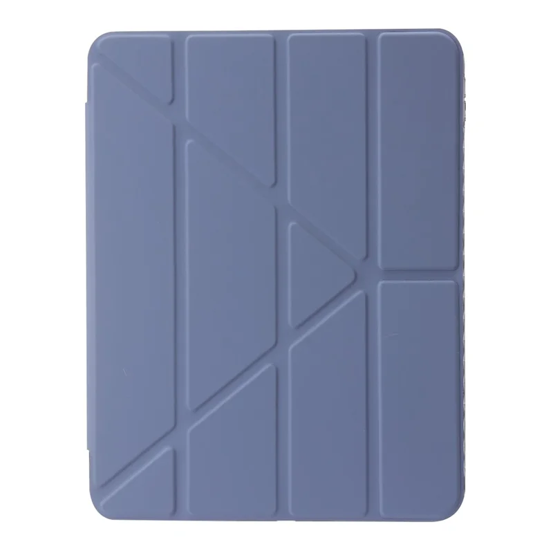 Support pliant en origami pour tablette pour iPad 10.9 (2022), étui en cuir PU + acrylique transparent - Violet 