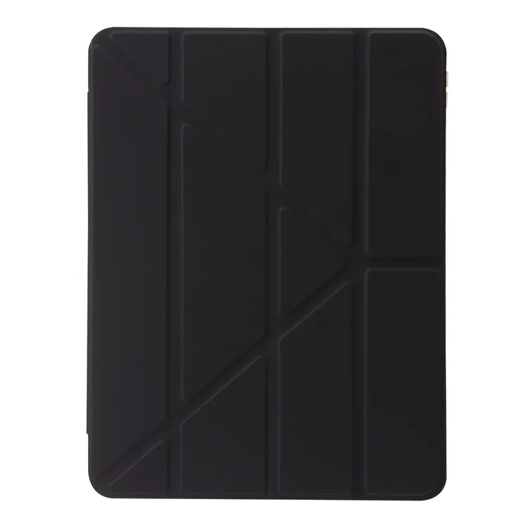 Para iPad Pro 11 (2018) / (2020) / (2021) / (2022) / iPad Air 11 (2024) / Air (2022) / (2020) Origami Tri-Fold Stand Leather Cover - Preto