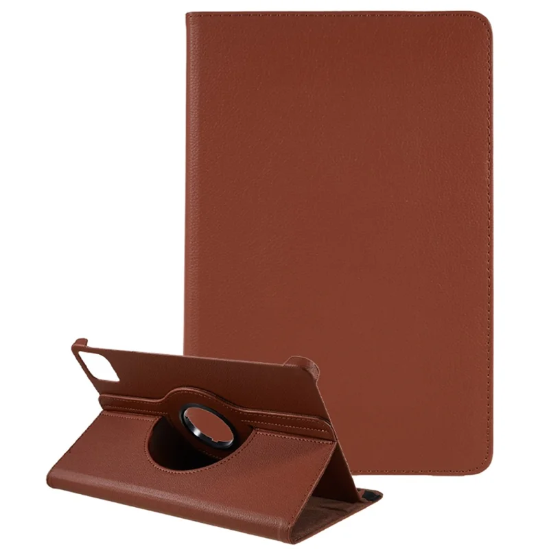 For Xiaomi Pad 6 / 6 Pro Protective Case PU Leather Tablet Case 360-Degree Rotating Stand Cover - Brown