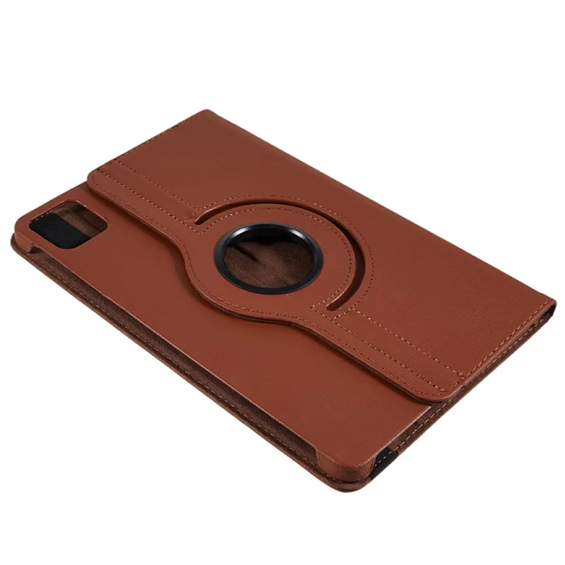 For Xiaomi Pad 6 / 6 Pro Protective Case PU Leather Tablet Case 360-Degree Rotating Stand Cover - Brown