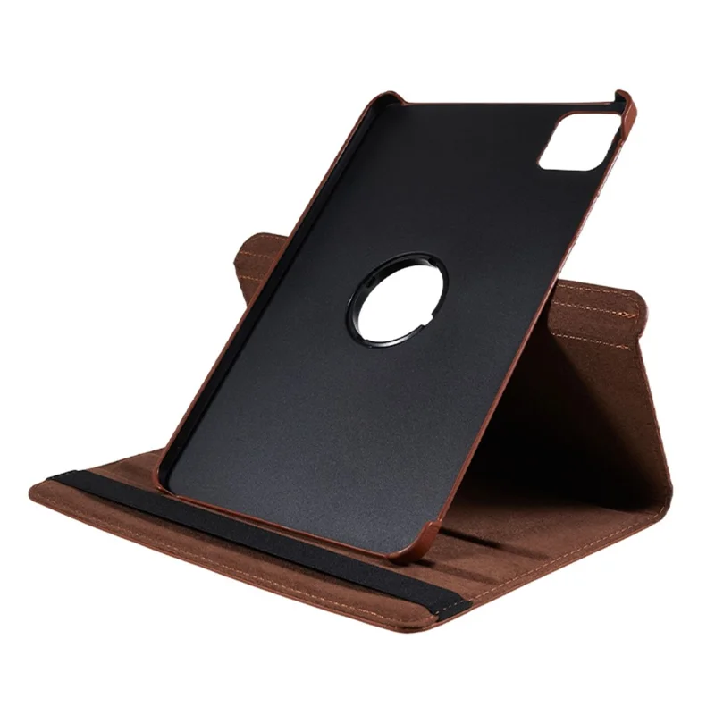 For Xiaomi Pad 6 / 6 Pro Protective Case PU Leather Tablet Case 360-Degree Rotating Stand Cover - Brown