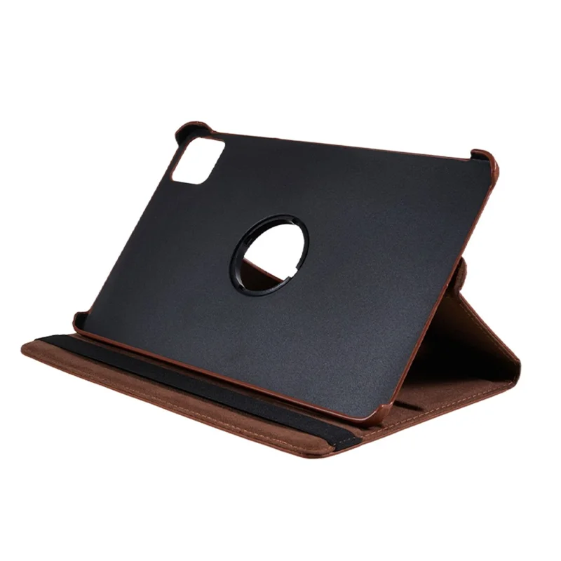 For Xiaomi Pad 6 / 6 Pro Protective Case PU Leather Tablet Case 360-Degree Rotating Stand Cover - Brown