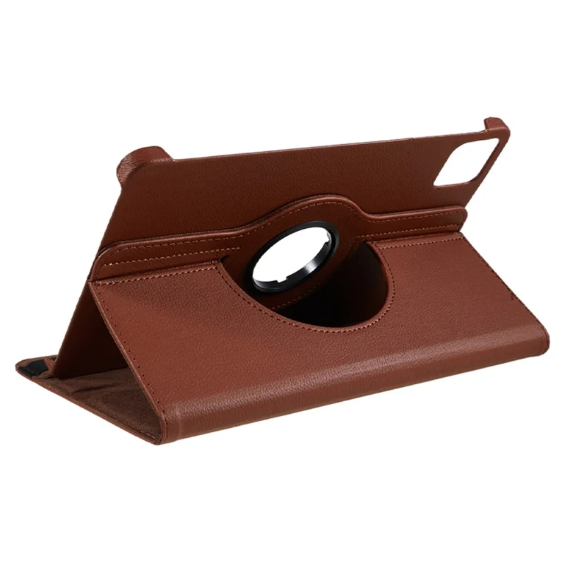 For Xiaomi Pad 6 / 6 Pro Protective Case PU Leather Tablet Case 360-Degree Rotating Stand Cover - Brown