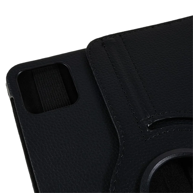 For Xiaomi Pad 6 / 6 Pro Protective Case PU Leather Tablet Case 360-Degree Rotating Stand Cover - Black