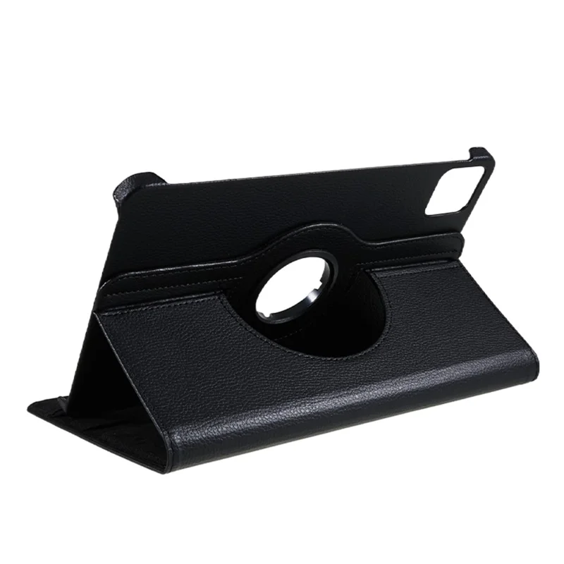 For Xiaomi Pad 6 / 6 Pro Protective Case PU Leather Tablet Case 360-Degree Rotating Stand Cover - Black