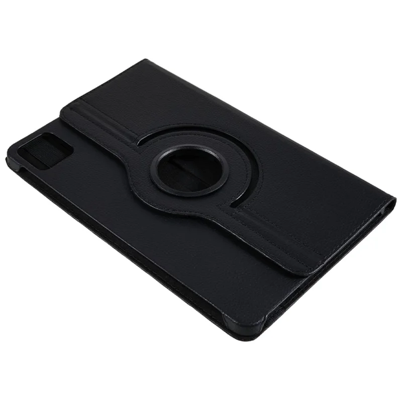 For Xiaomi Pad 6 / 6 Pro Protective Case PU Leather Tablet Case 360-Degree Rotating Stand Cover - Black