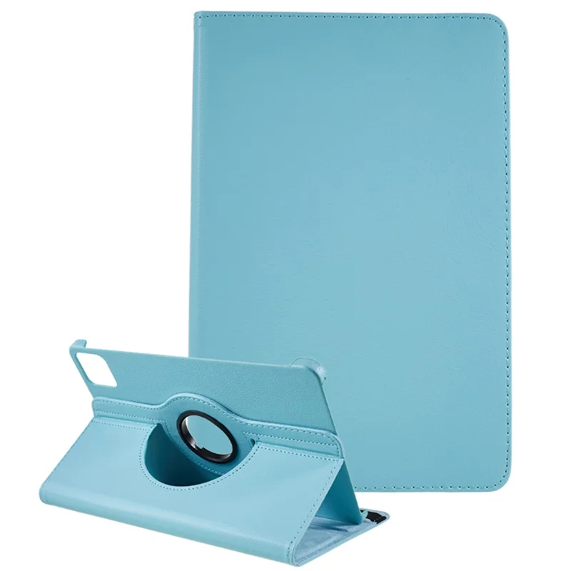Pour Xiaomi Pad 6 / 6 Pro Étui de protection en cuir PU Étui de tablette Couvercle pivotant à 360 degrés - Bleu bébé