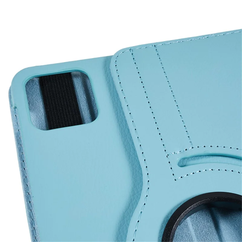 Pour Xiaomi Pad 6 / 6 Pro Étui de protection en cuir PU Étui de tablette Couvercle pivotant à 360 degrés - Bleu bébé