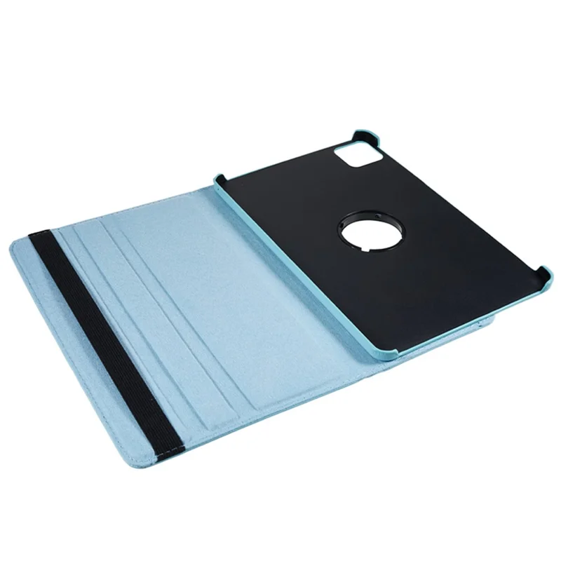 Pour Xiaomi Pad 6 / 6 Pro Étui de protection en cuir PU Étui de tablette Couvercle pivotant à 360 degrés - Bleu bébé
