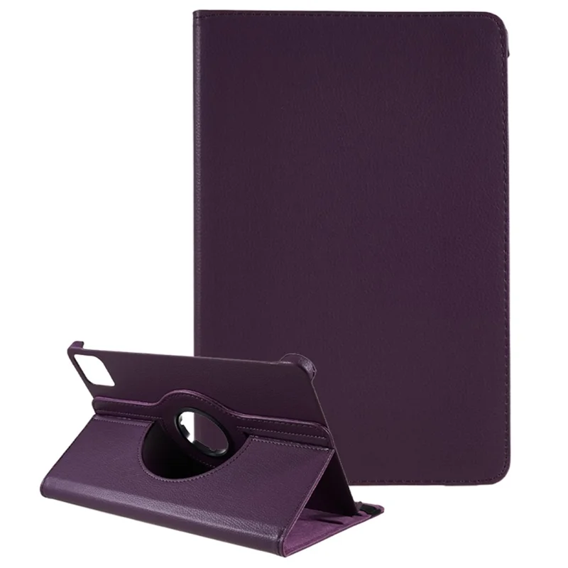 For Xiaomi Pad 6 / 6 Pro Protective Case PU Leather Tablet Case 360-Degree Rotating Stand Cover - Purple