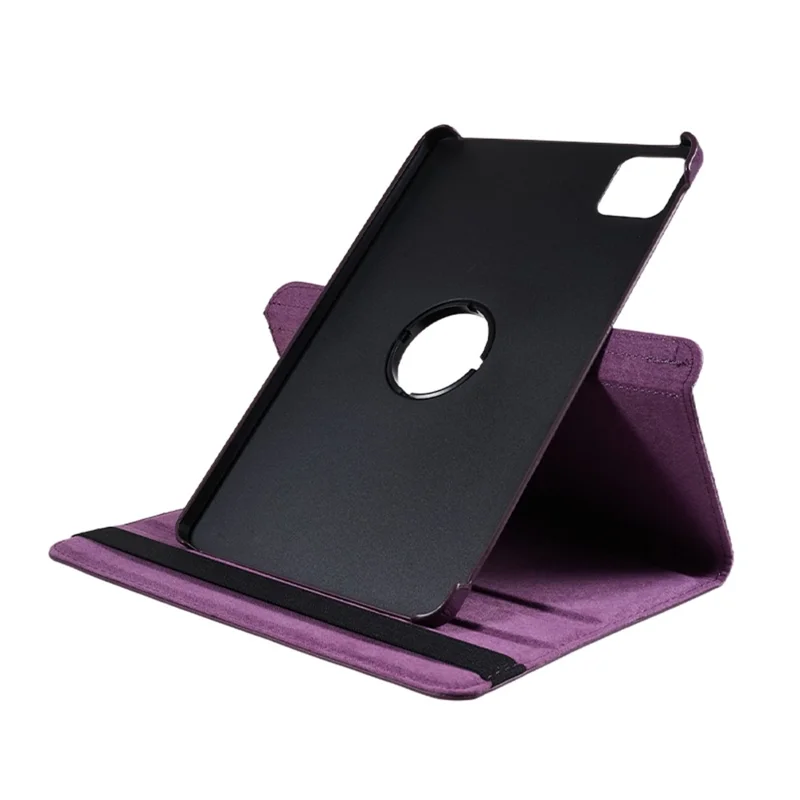 For Xiaomi Pad 6 / 6 Pro Protective Case PU Leather Tablet Case 360-Degree Rotating Stand Cover - Purple