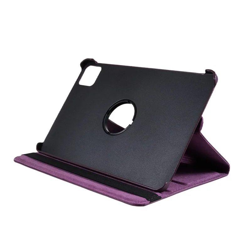 For Xiaomi Pad 6 / 6 Pro Protective Case PU Leather Tablet Case 360-Degree Rotating Stand Cover - Purple