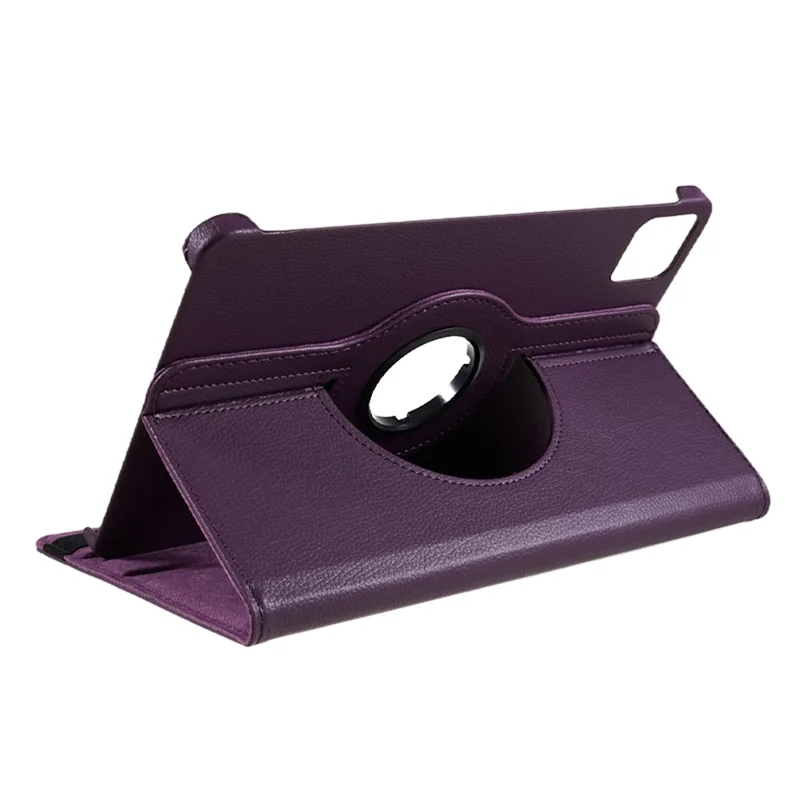 For Xiaomi Pad 6 / 6 Pro Protective Case PU Leather Tablet Case 360-Degree Rotating Stand Cover - Purple