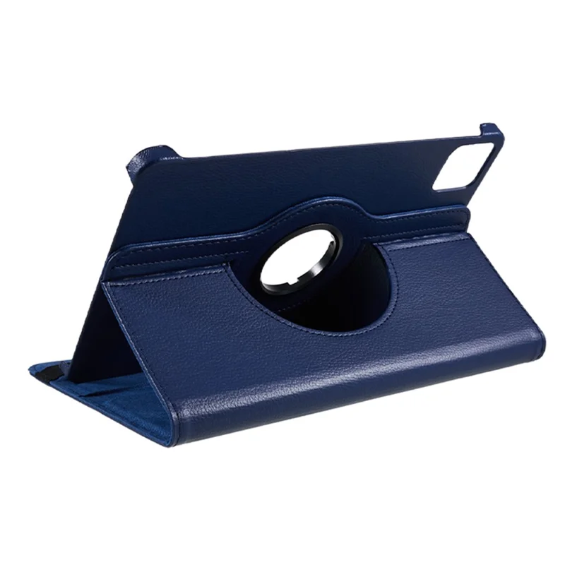 Pour Xiaomi Pad 6 / 6 Pro Étui de protection en cuir PU Étui pour tablette Rotation à 360 degrés Support - Bleu foncé