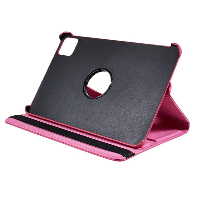 Per Xiaomi Pad 6 / 6 Pro Custodia Protettiva Custodia in Pelle PU Custodia per Tablet 360 Gradi Rotante in Piedi - Rosa
