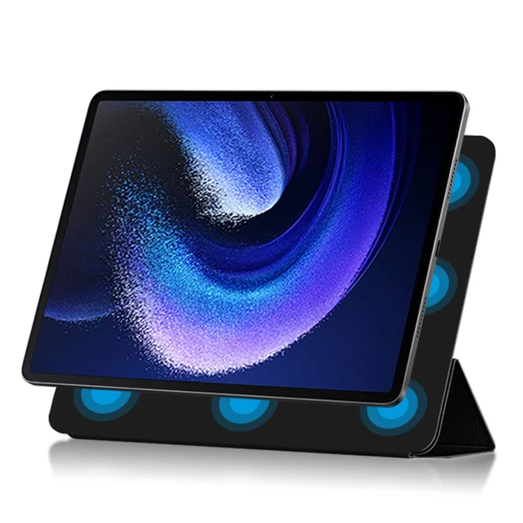 For Xiaomi Pad 6 Magnetic Protective Case Anti-Scratch PU Leather Tablet Cover with Stand