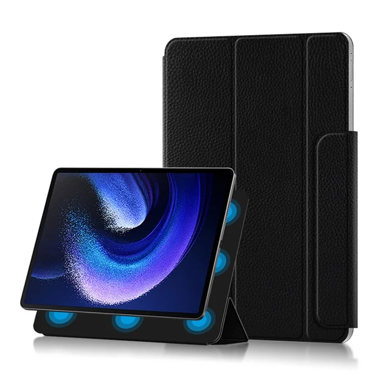 For Xiaomi Pad 6 Magnetic Protective Case Anti-Scratch PU Leather Tablet Cover with Stand