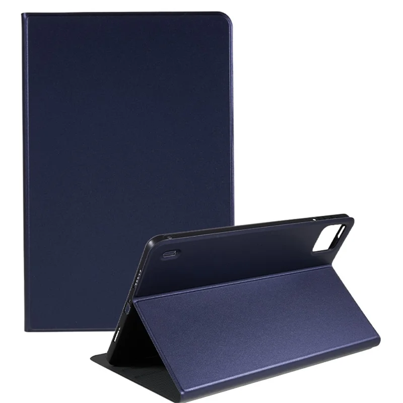 For Xiaomi Pad 6 PU Leather Drop-proof Tablet Case Folding Stand Protective Cover - Blue