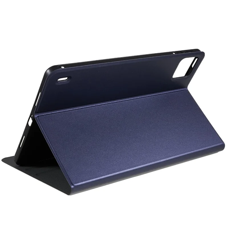For Xiaomi Pad 6 PU Leather Drop-proof Tablet Case Folding Stand Protective Cover - Blue