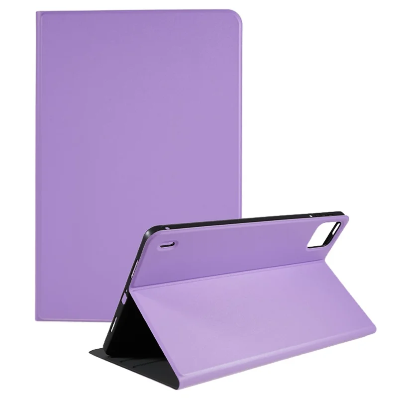 For Xiaomi Pad 6 PU Leather Drop-proof Tablet Case Folding Stand Protective Cover - Purple