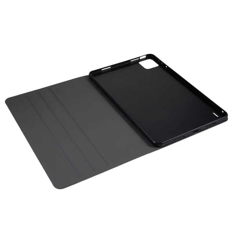 For Xiaomi Pad 6 PU Leather Drop-proof Tablet Case Folding Stand Protective Cover - Purple