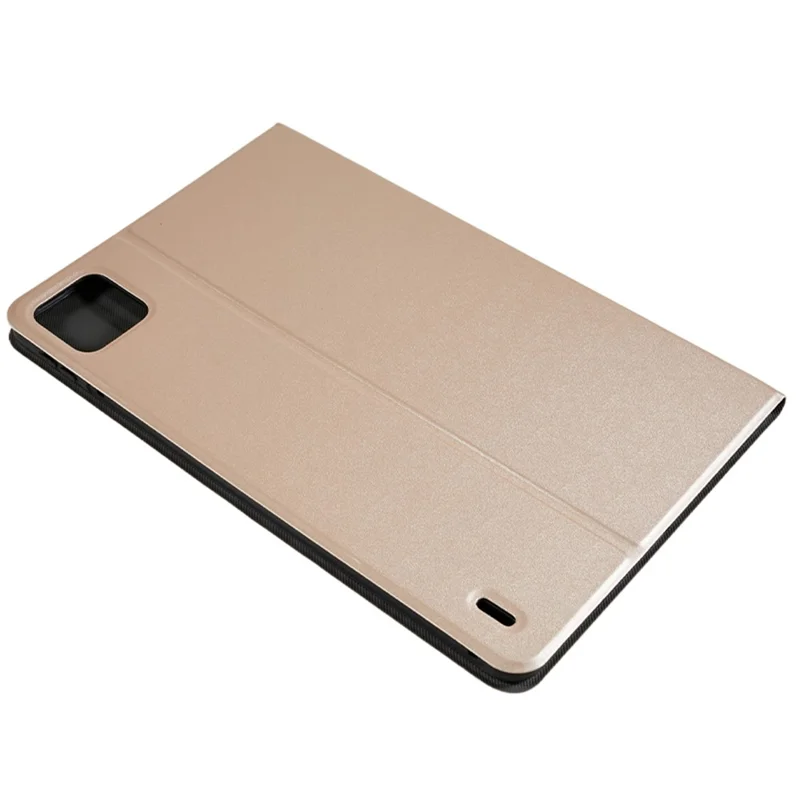 For Xiaomi Pad 6 PU Leather Drop-proof Tablet Case Folding Stand Protective Cover - Gold
