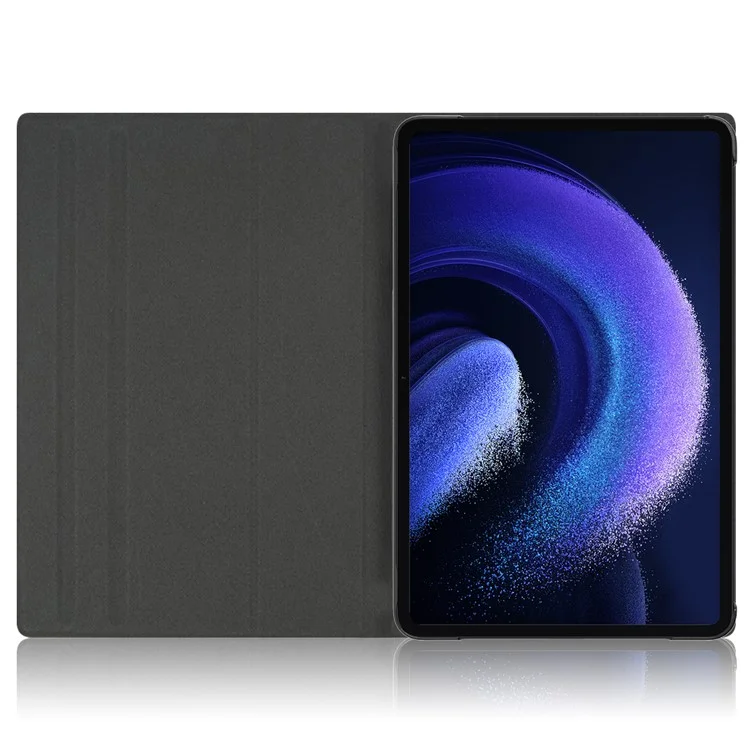 Para Xiaomi Pad 6 Pro Rotary Stand Leather Case Pen Holder Design Tablet Drop-proof Cover - Negro