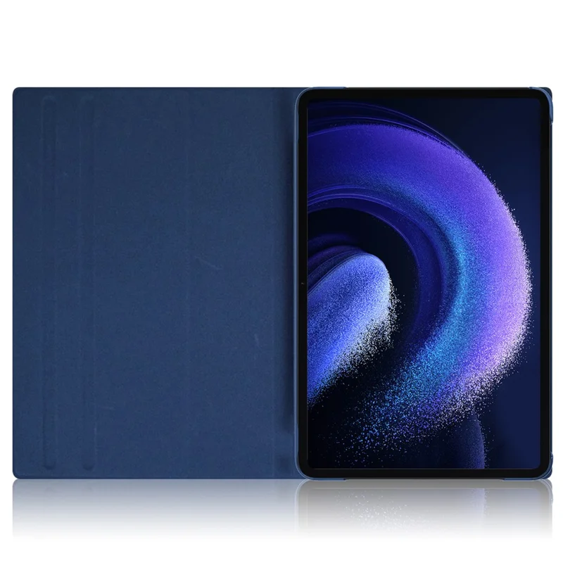 For Xiaomi Pad 6 Pro Rotary Stand Leather Case Pen Holder Design Tablet Drop-proof Cover - Blue