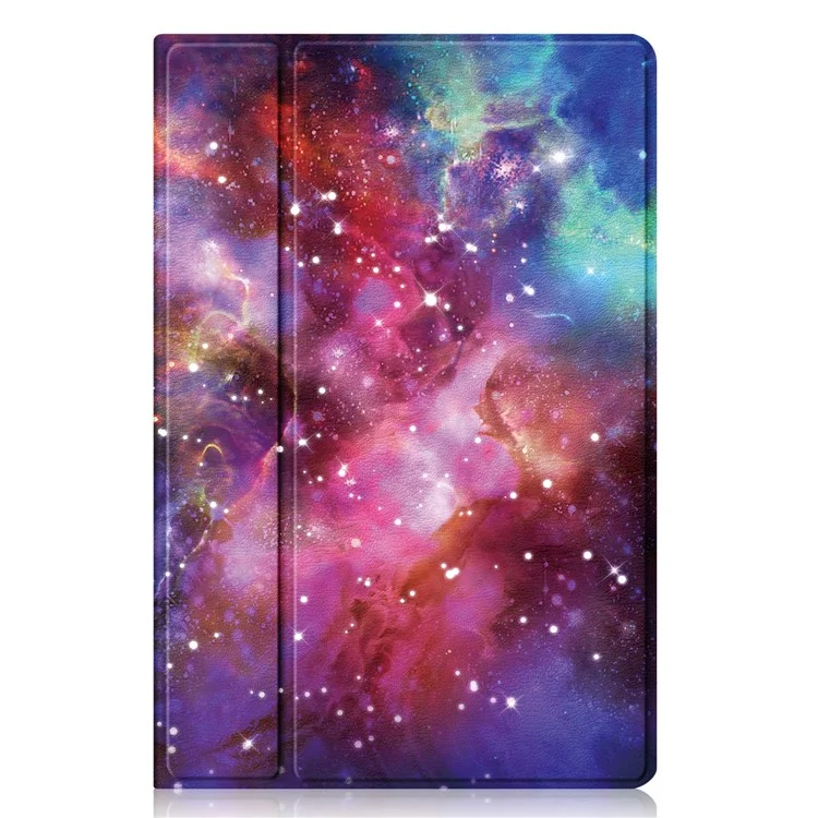 Para Xiaomi Pad 6 Pro Funda de Piel de Microfibra Giratoria Tipo Flip Stand con Impresión de Patrón Antichoque para Tablet con Soporte para Bolígrafo - Galaxia