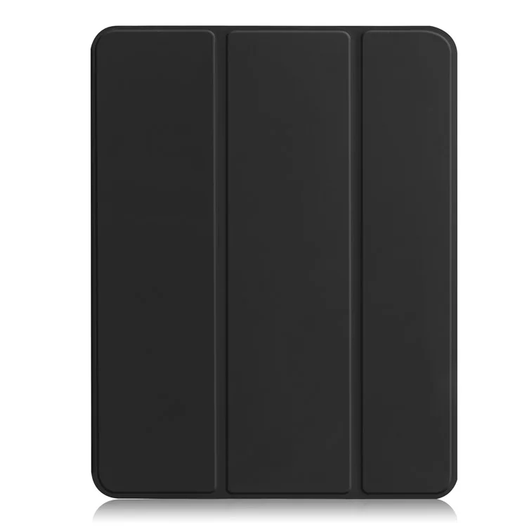 For Oppo Pad 2 Clear Tablet Case PU Leather + TPU + Acrylic Stand Smart Cover with Pen Slot - Black