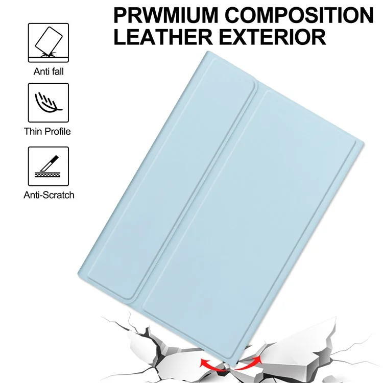 Pour Samsung Galaxy Tab S6 Lite (2024) / S6 Lite (2022) / S6 Lite (2020) Étui en cuir avec clavier amovible et support - Bleu ciel