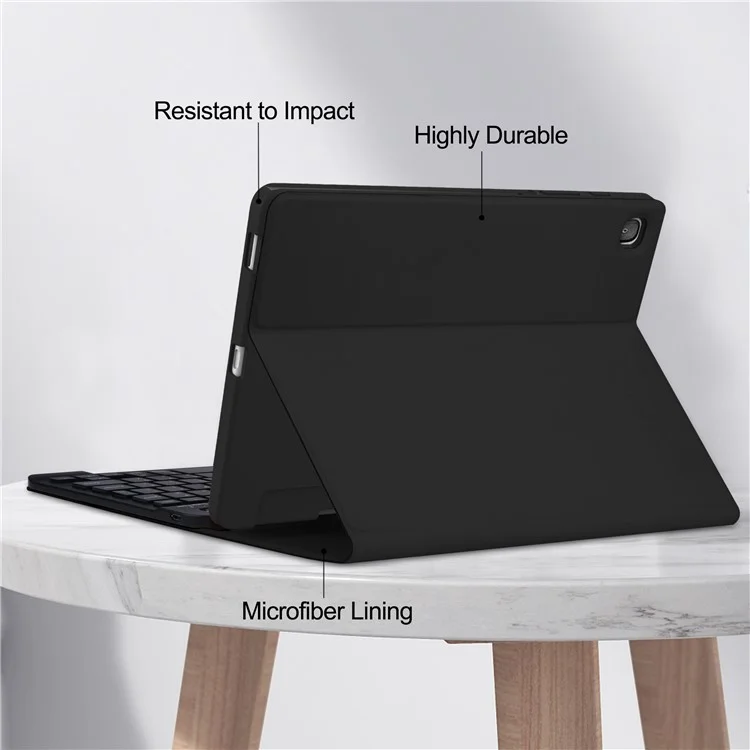Para Samsung Galaxy Tab S6 Lite (2024) / S6 Lite (2022) / S6 Lite (2020) Capa de Tablet de Couro PU Stand Magnético Capa com Slot de Caneta - Preto