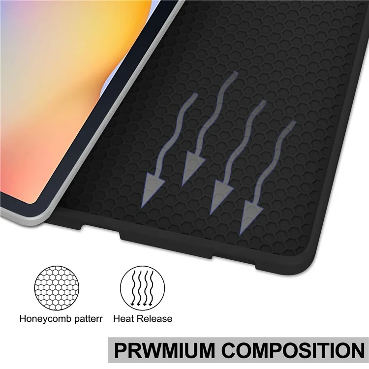 Para Samsung Galaxy Tab S6 Lite (2024) / S6 Lite (2022) / S6 Lite (2020) Capa de Tablet de Couro PU Stand Magnético Capa com Slot de Caneta - Preto