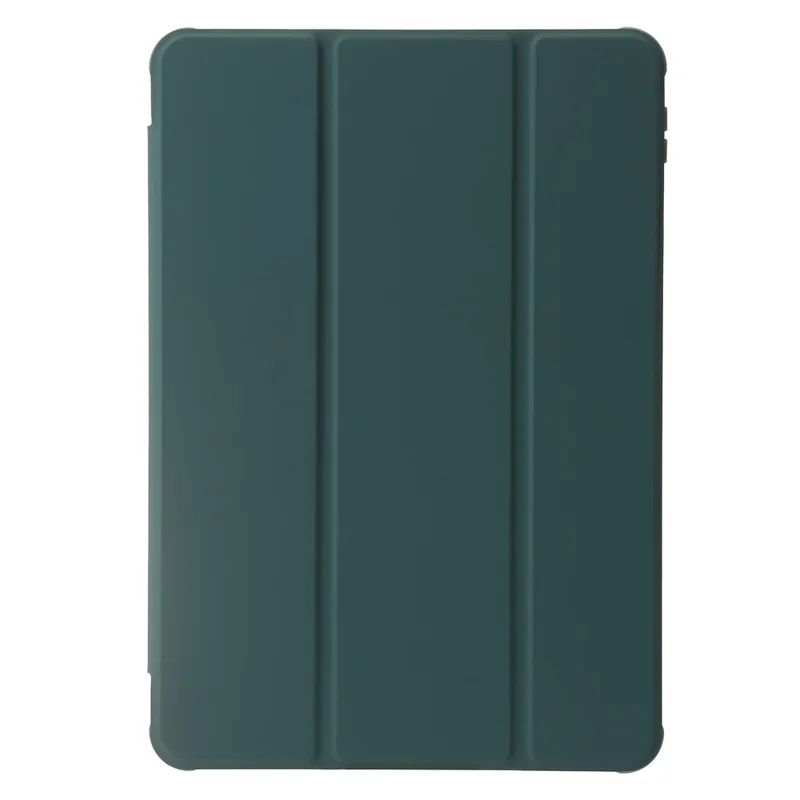 For Xiaomi Pad 6 / Pad 6 Pro Tri-fold Stand Tablet Case PU Leather Transparent Acrylic TPU Smart Cover - Blackish Green