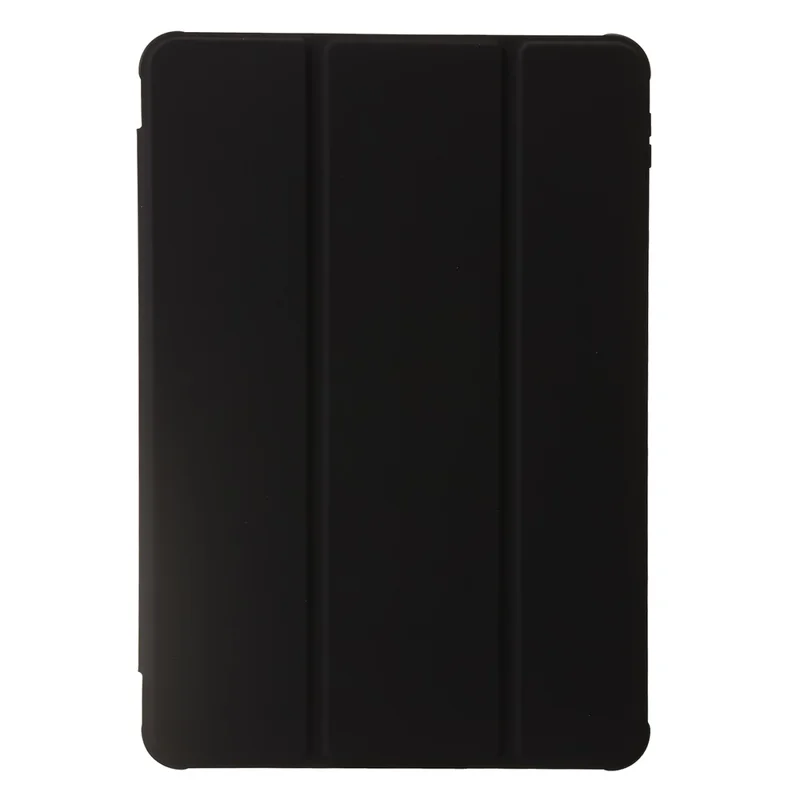 For Xiaomi Pad 6 / Pad 6 Pro Tri-fold Stand Tablet Case PU Leather Transparent Acrylic TPU Smart Cover - Black