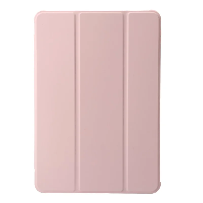 For Xiaomi Pad 6 / Pad 6 Pro Tri-fold Stand Tablet Case PU Leather Transparent Acrylic TPU Smart Cover - Pink
