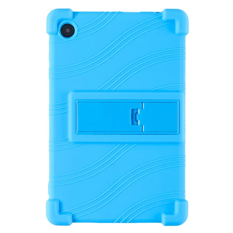 For TCL Tab 8 4G Anti-drop Silicone Tablet Case Adjustable Kickstand Protective Cover - Sky Blue