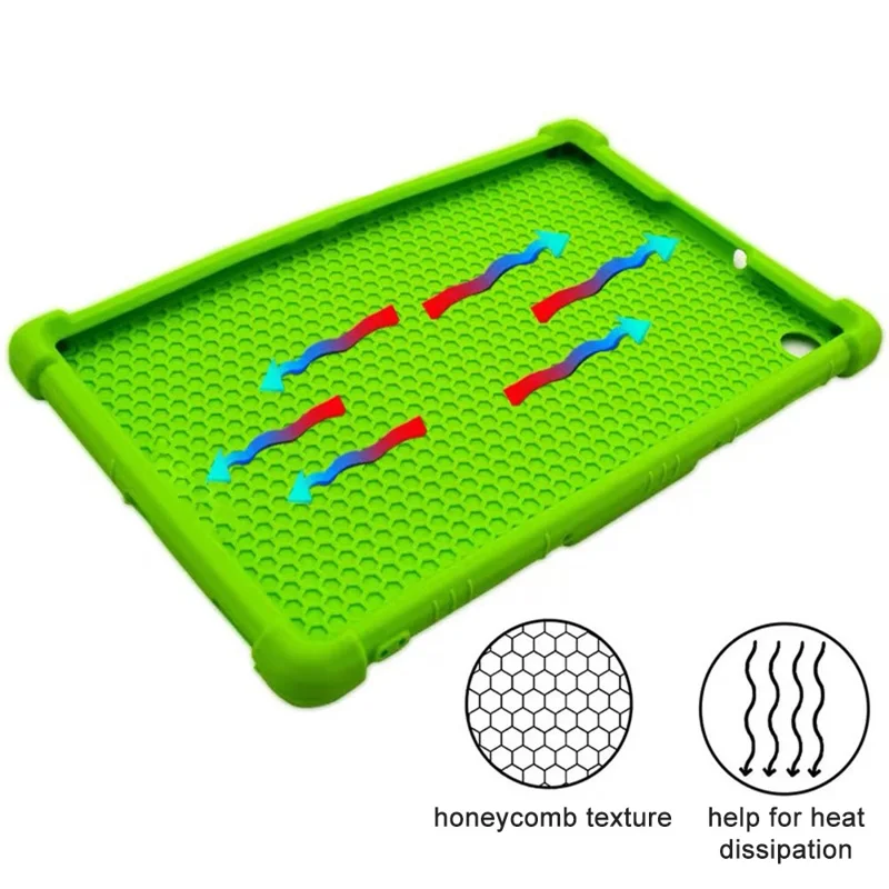 For TCL Tab 8 4G Anti-drop Silicone Tablet Case Adjustable Kickstand Protective Cover - Sky Blue