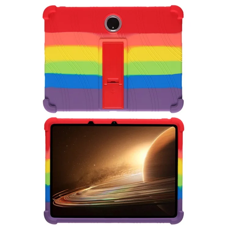 Shockproof Silicone Case for Oppo Pad 2 PC Kickstand Protective Tablet Cover - Multi-color