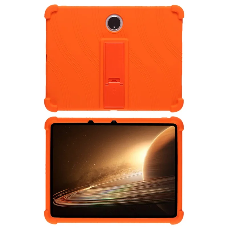 Shockproof Silicone Case for Oppo Pad 2 PC Kickstand Protective Tablet Cover - Orange